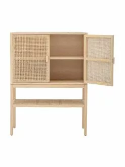 Bloomingville Highboard Sanna aus Kiefernholz/Rattan in Hellbraun, B 90 x H 120 cm -Esszimmer Verkäufe Highboard Sanna aus KiefernholzRattan in Hellbraun 4