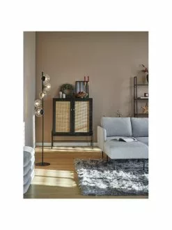 Westwing Collection Highboard Vienna mit Wiener Geflecht in Schwarz, B 100 x H 120 cm -Esszimmer Verkäufe Highboard Vienna mit Wiener Geflecht in Schwarz 2