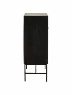 Westwing Collection Highboard Vienna mit Wiener Geflecht in Schwarz, B 100 x H 120 cm -Esszimmer Verkäufe Highboard Vienna mit Wiener Geflecht in Schwarz 4