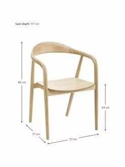 Westwing Collection Holz-Armlehnstuhl Angelina, B 57 x H 80 cm 11 Westwing Collection Holz-Armlehnstuhl Angelina, B 57 x H 80 cm -Esszimmer Verkäufe Holz Armlehnstuhl Angelina 3