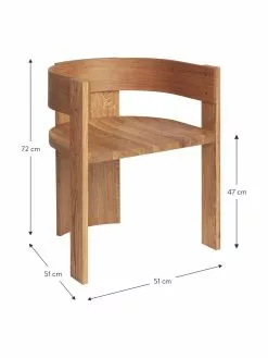 Kristina Dam Holz-Armlehnstuhl Collector, B 51 x T 51 cm -Esszimmer Verkäufe Holz Armlehnstuhl Collector 3