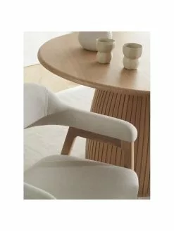 Westwing Collection Holz-Armlehnstuhl Santiano mit Polsterung, B 58 x T 58 cm -Esszimmer Verkäufe Holz Armlehnstuhl Santiano mit Polsterung 2