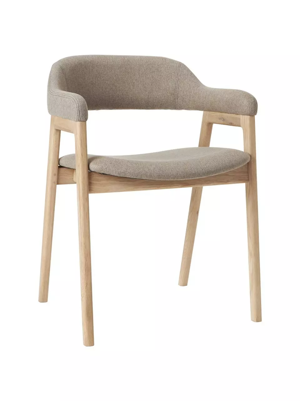 Westwing Collection Holz-Armlehnstuhl Santiano mit Polsterung, B 58 x T 58 cm 3 Westwing Collection Holz-Armlehnstuhl Santiano mit Polsterung, B 58 x T 58 cm