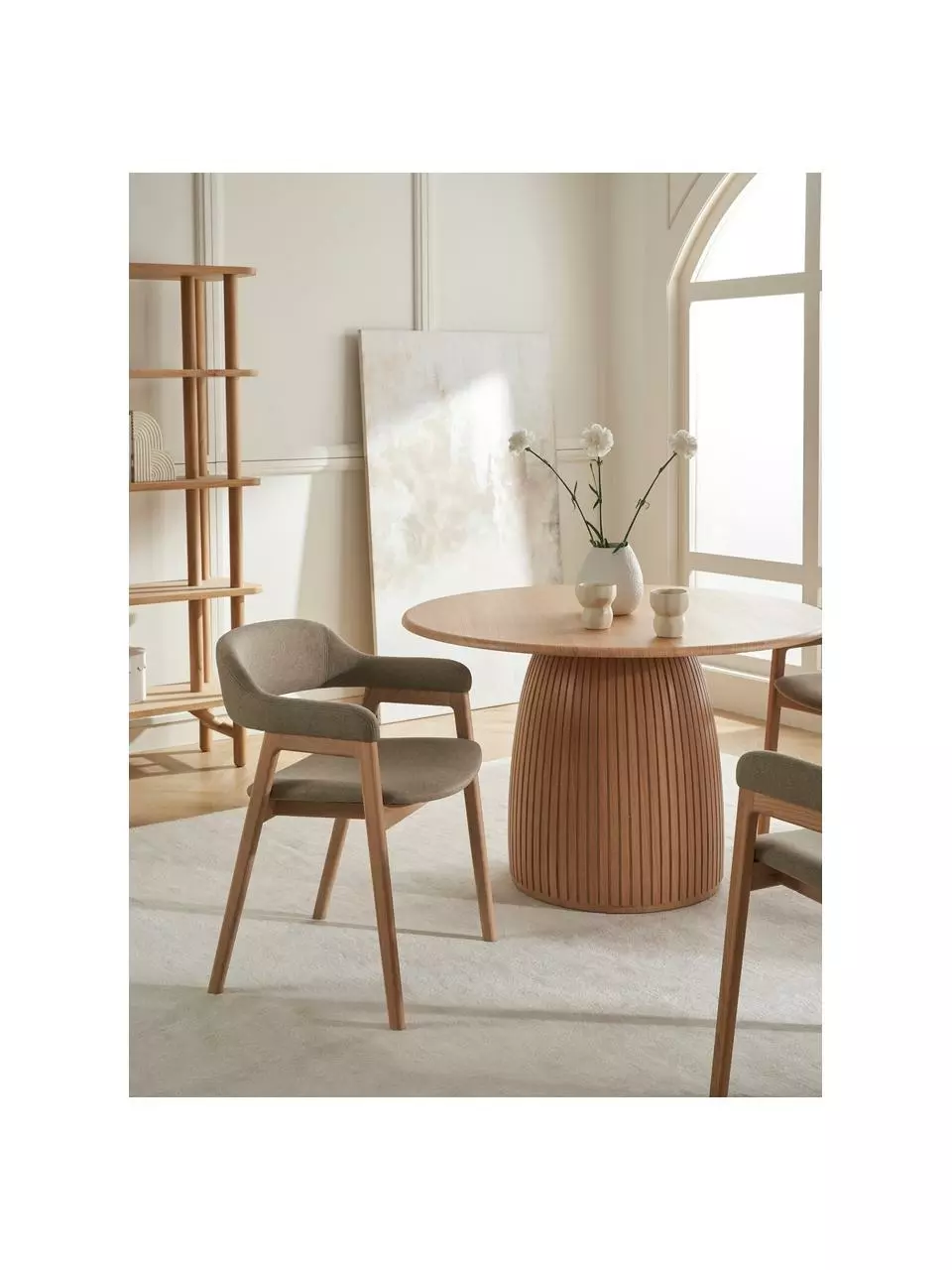 Westwing Collection Holz-Armlehnstuhl Santiano mit Polsterung, B 58 x T 58 cm 4 Westwing Collection Holz-Armlehnstuhl Santiano mit Polsterung, B 58 x T 58 cm – Bild 2