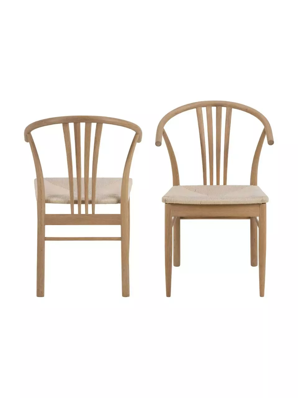 Holz-Armlehnstuhl York mit Binsengeflecht, B 54 x T 54 cm 6 Holz-Armlehnstuhl York mit Binsengeflecht, B 54 x T 54 cm – Bild 4