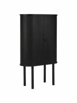 Westwing Collection Holz-Highboard Calary mit geriffelter Front, B 75 x H 130 cm