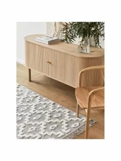 Westwing Collection Holz-Sideboard Calary mit geriffelter Front, B 160 x H 75 cm -Esszimmer Verkäufe Holz Sideboard Calary mit geriffelter Front 2