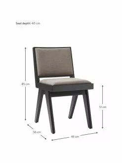 Westwing Collection Holzstuhl Sissi mit Polsterung, B 46 x T 56 cm -Esszimmer Verkäufe Holzstuhl Sissi mit Polsterung 10