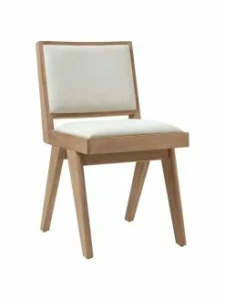 Westwing Collection Holzstuhl Sissi mit Polsterung, B 46 x T 56 cm