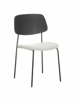 Westwing Collection Holzstühle Nadja mit gepolsterter Sitzfläche, 2 Stück, B 51 x T 52 cm