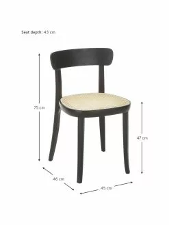Westwing Collection Holzstühle Richie mit Wiener Geflecht, 2 Stück, B 45 x H 75 cm -Esszimmer Verkäufe Holzstuhle Richie mit Wiener Geflecht 2 Stuck 10