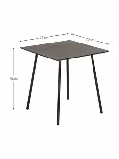 Kleiner Metall-Esstisch Mathis, 75 x 75 cm, B 75 x T 75 cm -Esszimmer Verkäufe Kleiner Metall Esstisch Mathis 75 x 75 cm 2