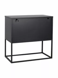 Westwing Collection Kleines Metall-Sideboard Neptun mit Türen in Schwarz, B 82 x H 80 cm -Esszimmer Verkäufe Kleines Metall Sideboard Neptun mit Turen in Schwarz 5