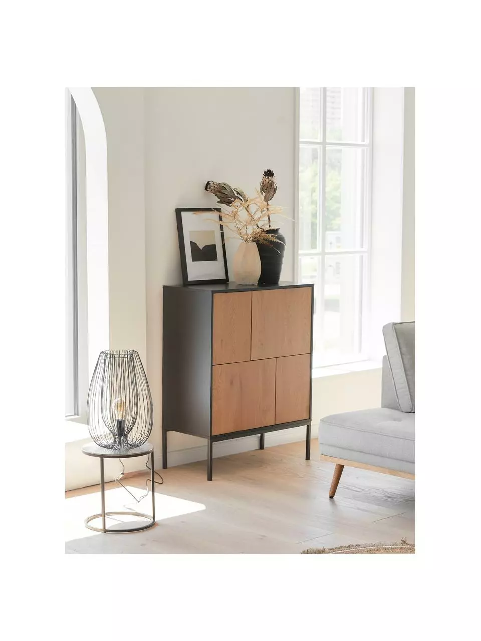 Kommode Seaford aus Holz und Metall, B 80 x H 103 cm 4 Kommode Seaford aus Holz und Metall, B 80 x H 103 cm – Bild 2