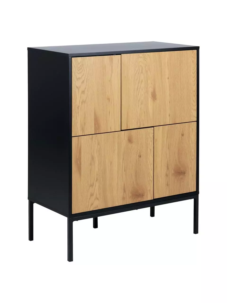 Kommode Seaford aus Holz und Metall, B 80 x H 103 cm 3 Kommode Seaford aus Holz und Metall, B 80 x H 103 cm