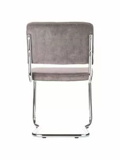 Zuiver Kordsamt-Freischwinger Kink in Grau, B 48 x T 48 cm -Esszimmer Verkäufe Kordsamt Freischwinger Kink in Grau 4