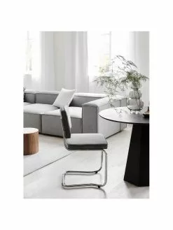 Esszimmer Verkäufe -Esszimmer Verkäufe Kordsamt Freischwinger Kink in Hellgrau 1