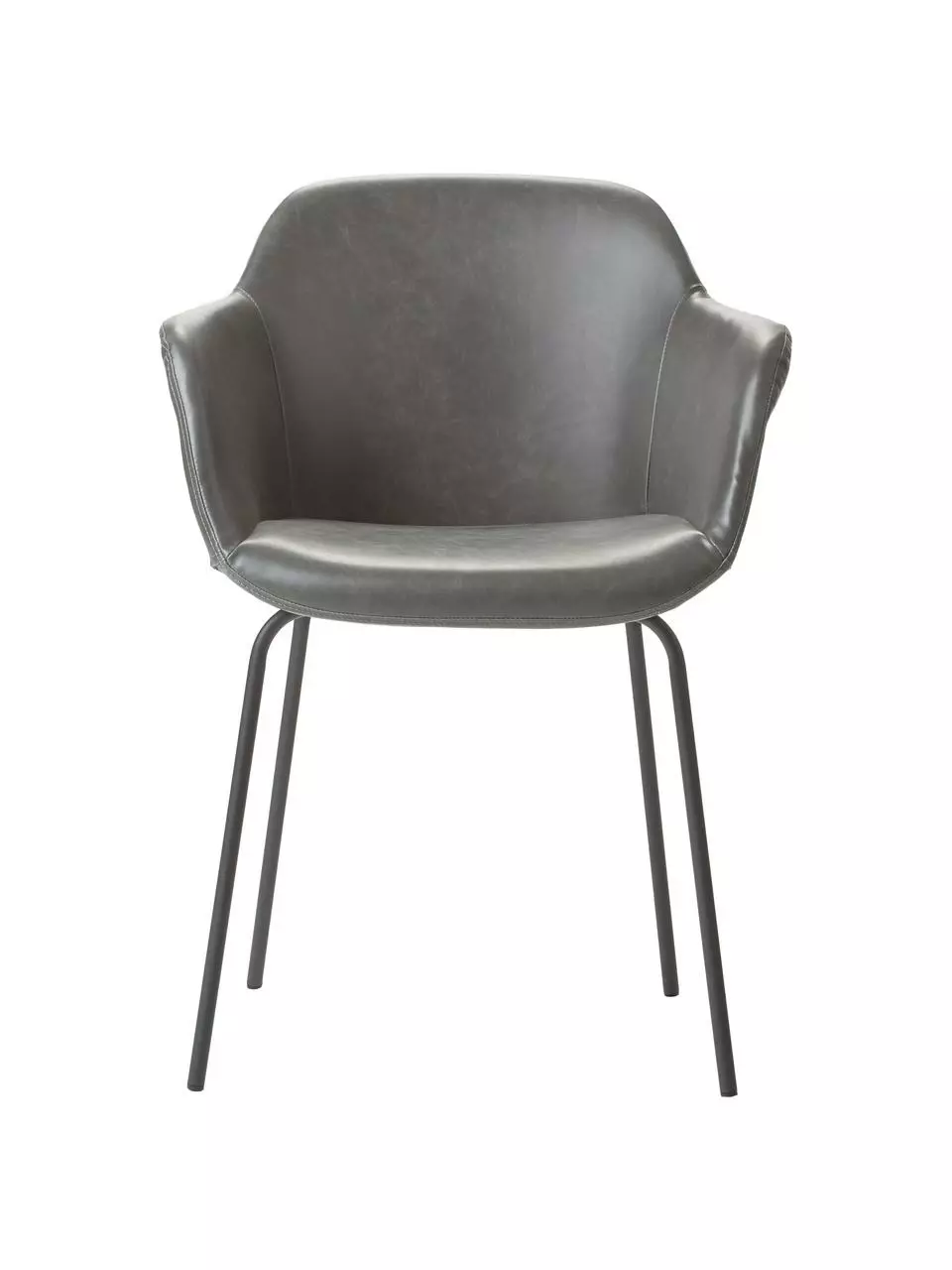 Westwing Collection Kunstleder-Armlehnstuhl Fiji mit schmaler Sitzschale, B 58 x H 81 cm 6 Westwing Collection Kunstleder-Armlehnstuhl Fiji mit schmaler Sitzschale, B 58 x H 81 cm – Bild 4