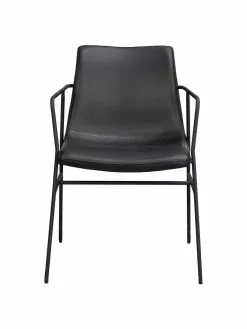 Rowico Kunstleder-Armlehnstühle Huntingbay in Schwarz, 2 Stück, B 54 x T 52 cm -Esszimmer Verkäufe Kunstleder Armlehnstuhle Huntingbay in Schwarz 2 Stuck 4