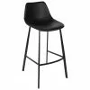 Dutchbone Kunstleder-Barstuhl Franky in Schwarz, B 50 x H 106 cm -Esszimmer Verkäufe Kunstleder Barstuhl Franky in Schwarz