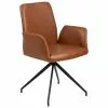 Kunstleder-Drehstuhl Naya in Cognac, B 59 x T 59 cm -Esszimmer Verkäufe Kunstleder Drehstuhl Naya in Cognac