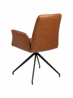 Kunstleder-Drehstuhl Naya in Cognac, B 59 x T 59 cm -Esszimmer Verkäufe Kunstleder Drehstuhl Naya in Cognac 4