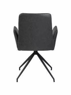 Kunstleder-Drehstuhl Naya in Dunkelgrau, B 59 x T 59 cm -Esszimmer Verkäufe Kunstleder Drehstuhl Naya in Dunkelgrau 5