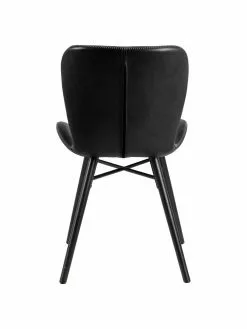 Kunstleder-Polsterstühle Batilda in Schwarz, 2 Stück, B 47 x T 53 cm -Esszimmer Verkäufe Kunstleder Polsterstuhle Batilda in Schwarz 2 Stuck 5