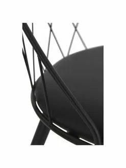 Kunstleder-Stühle Addie in Schwarz, 2 Stück, B 49 x T 49 cm -Esszimmer Verkäufe Kunstleder Stuhle Addie in Schwarz 2 Stuck 3