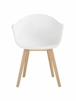 Westwing Collection Kunststoff-Armlehnstuhl Claire mit Holzbeinen, B 60 x T 54 cm -Esszimmer Verkäufe Kunststoff Armlehnstuhl Claire mit Holzbeinen 10