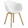 Westwing Collection Kunststoff-Armlehnstuhl Claire mit Holzbeinen, B 60 x T 54 cm -Esszimmer Verkäufe Kunststoff Armlehnstuhl Claire mit Holzbeinen 6