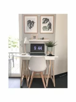 Westwing Collection Kunststoffstühle Dave mit Holzbeinen, 2 Stück, B 46 x T 52 cm -Esszimmer Verkäufe Kunststoffstuhle Dave mit Holzbeinen 2 Stuck 1