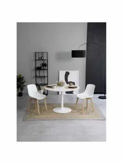 Westwing Collection Kunststoffstühle Dave mit Holzbeinen, 2 Stück, B 46 x T 52 cm -Esszimmer Verkäufe Kunststoffstuhle Dave mit Holzbeinen 2 Stuck 2