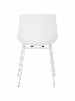 Westwing Collection Kunststoffstühle Dave mit Metallbeinen in Weiß, 2 Stück, B 46 x T 53 cm -Esszimmer Verkäufe Kunststoffstuhle Dave mit Metallbeinen in Weiss 2 Stuck 5