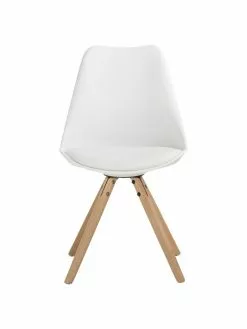 Jella & Jorg Kunststoffstühle Max mit gepolsterter Sitzfläche in Weiß, 2 Stück, B 46 x T 54 cm -Esszimmer Verkäufe Kunststoffstuhle Max mit gepolsterter Sitzflache in Weiss 2 Stuck 4