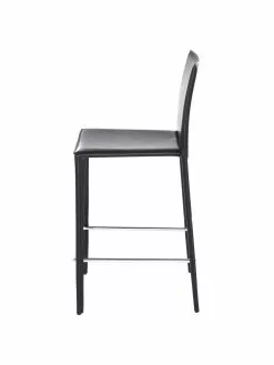 Leder-Thekenstühle Boréalys in Schwarz, 2 Stück, B 44 x H 98 cm 10 Leder-Thekenstühle Boréalys in Schwarz, 2 Stück, B 44 x H 98 cm -Esszimmer Verkäufe Leder Thekenstuhle Borealys in Schwarz 2 Stuck 3