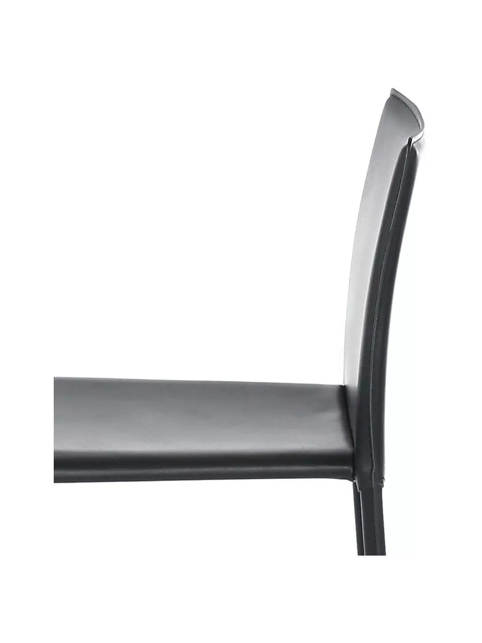 Leder-Thekenstühle Boréalys in Schwarz, 2 Stück, B 44 x H 98 cm 7 Leder-Thekenstühle Boréalys in Schwarz, 2 Stück, B 44 x H 98 cm – Bild 6