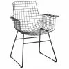 HKliving Metall-Armlehnstuhl Wire in Schwarz, B 72 x T 56 cm 2 HKliving Metall-Armlehnstuhl Wire in Schwarz, B 72 x T 56 cm -Esszimmer Verkäufe Metall Armlehnstuhl Wire in Schwarz