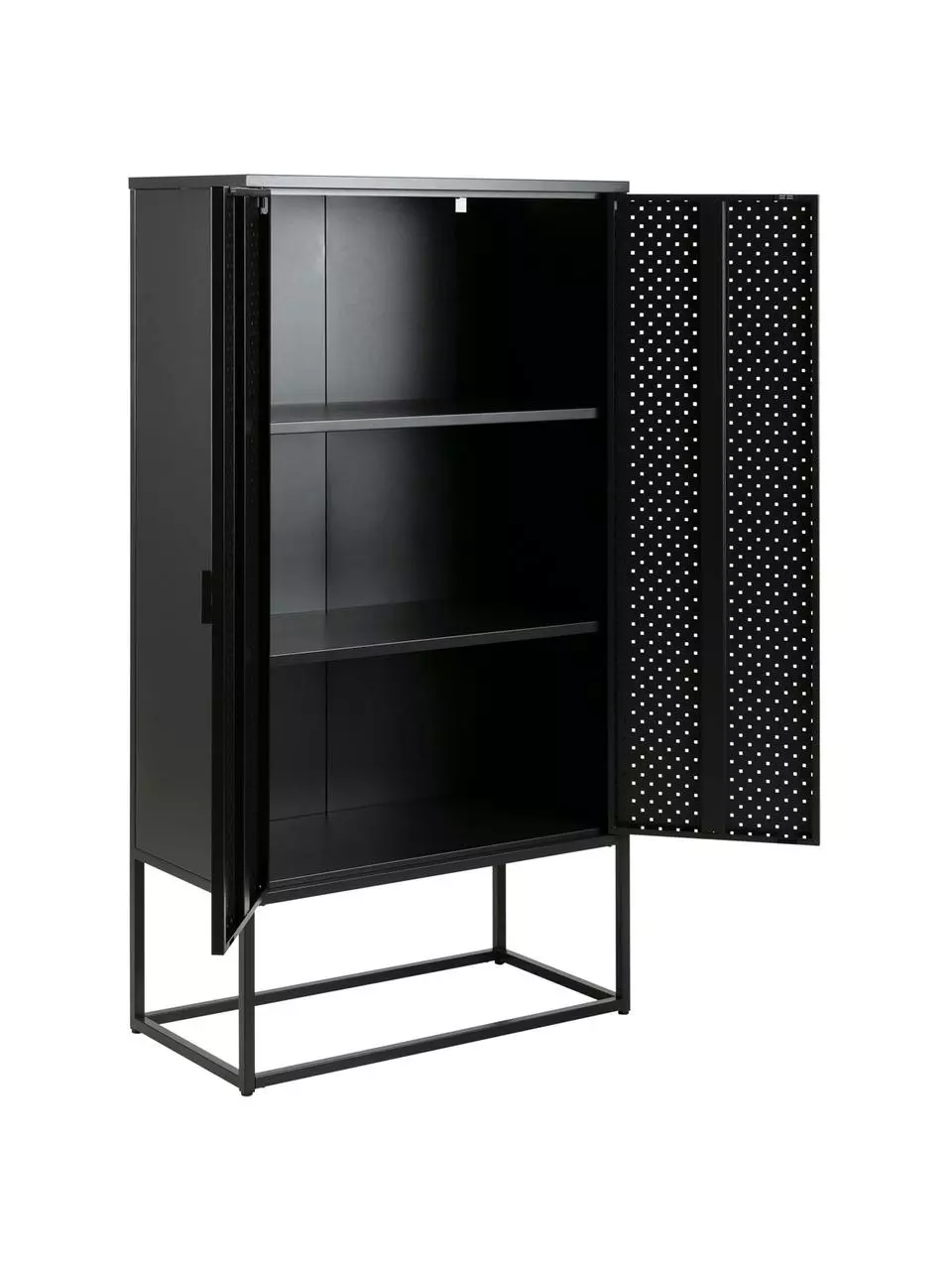 Westwing Collection Metall-Schrank Neptun mit Türen in Schwarz, B 80 x H 150 cm 6 Westwing Collection Metall-Schrank Neptun mit Türen in Schwarz, B 80 x H 150 cm – Bild 4