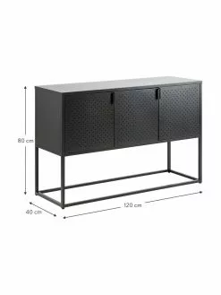 Westwing Collection Metall-Sideboard Neptun mit Türen in Schwarz, B 120 x H 80 cmNur noch 1 Artikel verfügbar 11 Westwing Collection Metall-Sideboard Neptun mit Türen in Schwarz, B 120 x H 80 cmNur noch 1 Artikel verfügbar -Esszimmer Verkäufe Metall Sideboard Neptun mit Turen in Schwarz 3