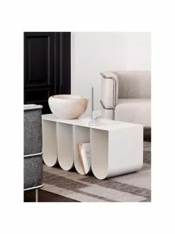 Kristina Dam Metall-Sitzbank Curved in Weiß, B 110 x H 42 cm -Esszimmer Verkäufe Metall Sitzbank Curved in Weiss 5