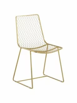 Westwing Collection Metall-Stuhl Kiara in Messing, B 50 x T 52 cm