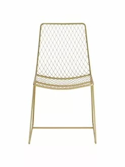 Westwing Collection Metall-Stuhl Kiara in Messing, B 50 x T 52 cm -Esszimmer Verkäufe Metall Stuhl Kiara in Messing 4