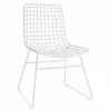 HKliving Metall-Stuhl Wire in Weiß, B 47 x T 54 cm -Esszimmer Verkäufe Metall Stuhl Wire in Weiss