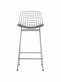 HKliving Metall-Thekenstuhl Wire in Chrom, B 56 x H 86 cm -Esszimmer Verkäufe Metall Thekenstuhl Wire in Chrom 3