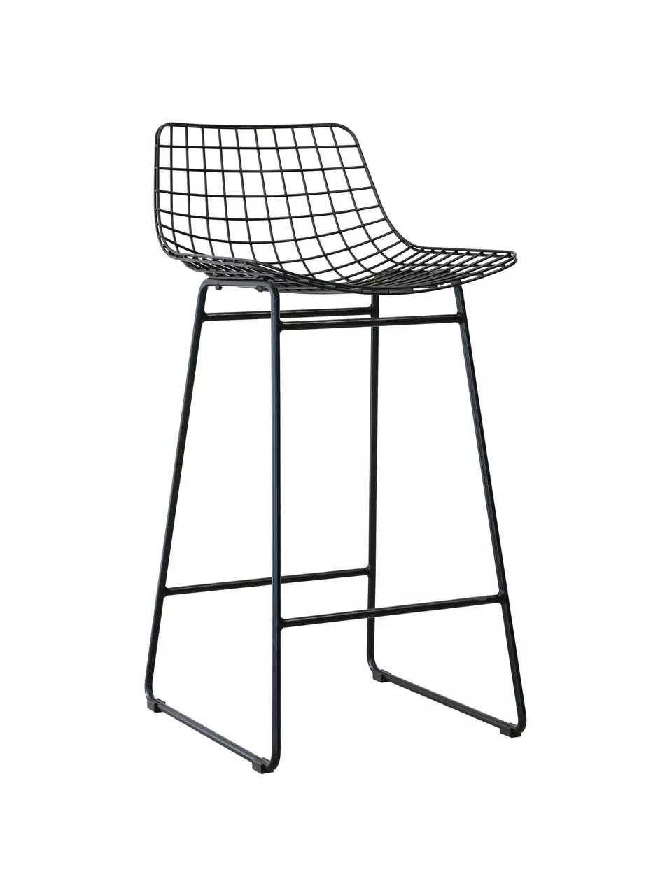 HKliving Metall-Thekenstuhl Wire in Schwarz, B 47 x H 89 cm 6 HKliving Metall-Thekenstuhl Wire in Schwarz, B 47 x H 89 cm – Bild 4