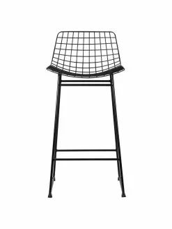 HKliving Metall-Thekenstuhl Wire in Schwarz, B 47 x H 89 cm 12 HKliving Metall-Thekenstuhl Wire in Schwarz, B 47 x H 89 cm -Esszimmer Verkäufe Metall Thekenstuhl Wire in Schwarz 4