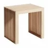 Moderner Hocker Rib aus Bambus, B 45 x H 43 cm