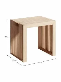 Moderner Hocker Rib aus Bambus, B 45 x H 43 cm -Esszimmer Verkäufe Moderner Hocker Rib aus Bambus 3