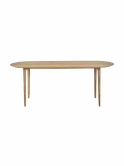 Westwing Collection Ovaler Esstisch Archie aus Eichenholz, 200 x 100 cm, B 200 x T 100 cm -Esszimmer Verkäufe Ovaler Esstisch Archie aus Eichenholz 200 x 100 cm 4